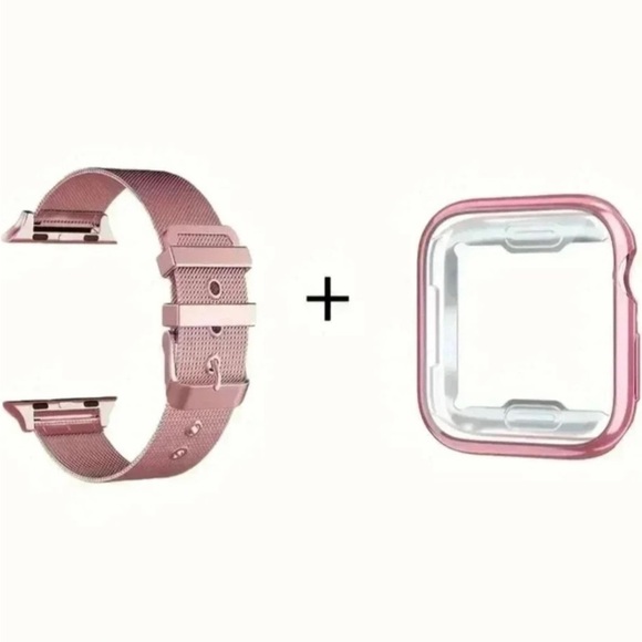 Pink Milanese Mesh Apple Watch Band - Picture 1 of 2